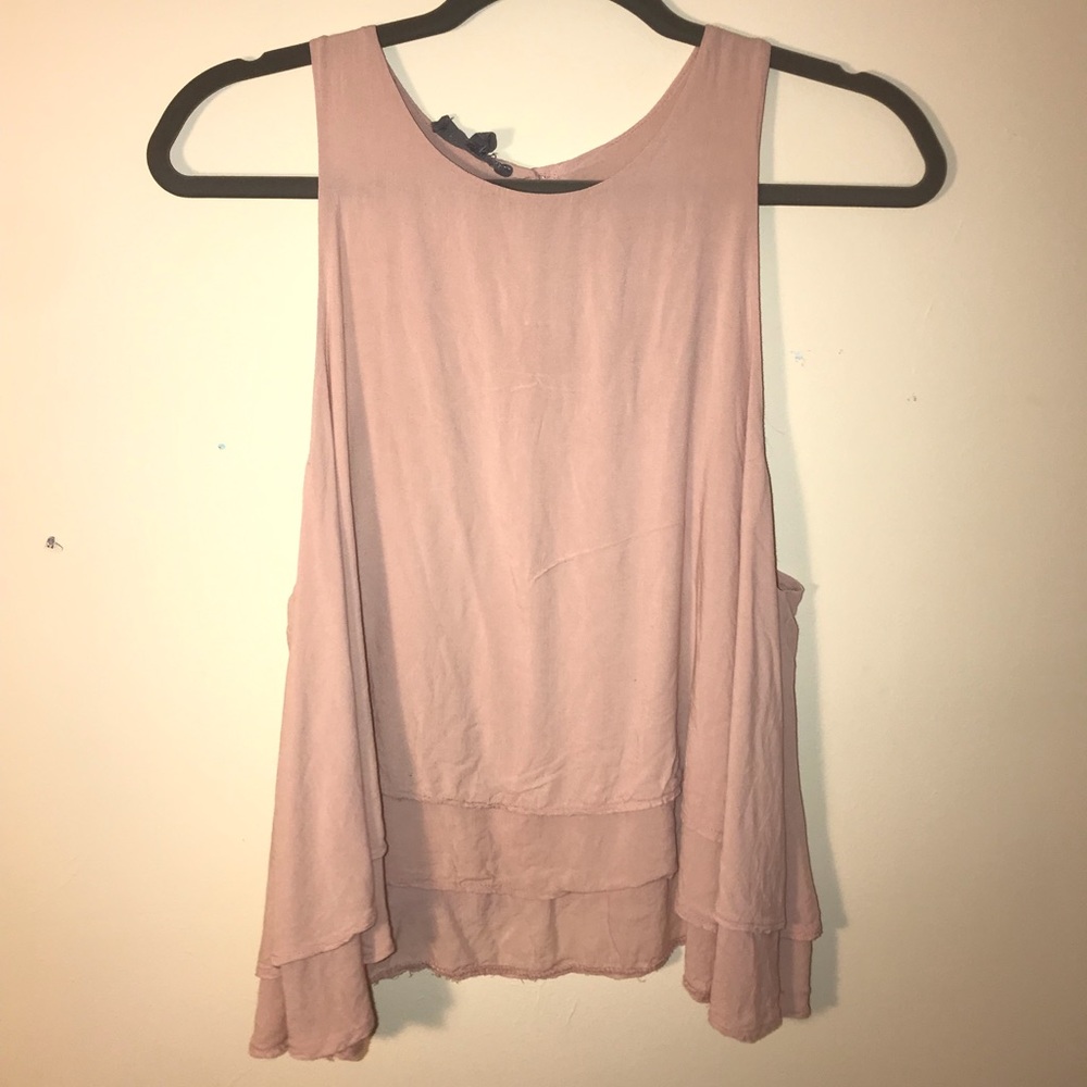 Pink flowy tank
